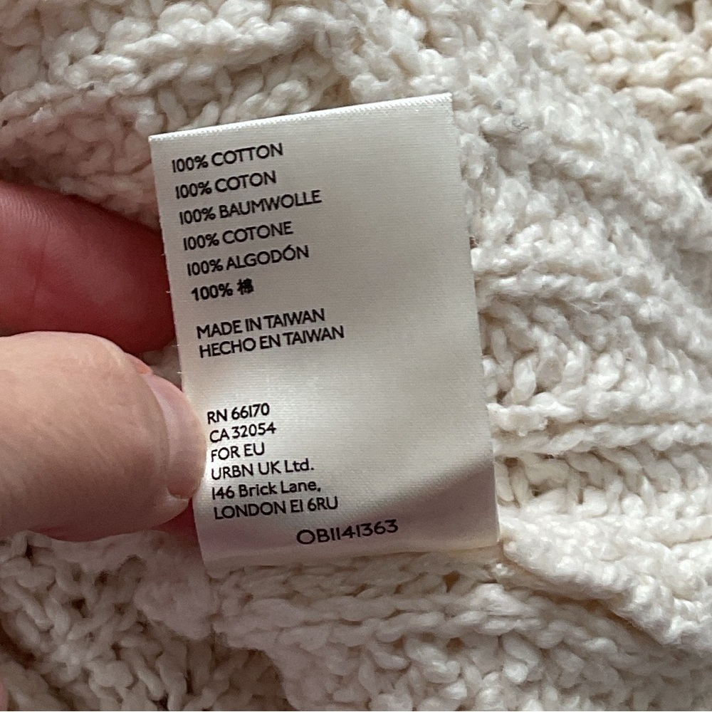 Free People Seasons Change Cable Turtleneck Balloon Sleeve Sweater, S - Picture 11 of 14